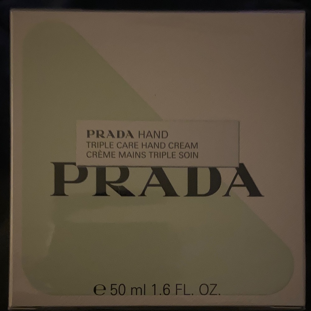 Prada Hand Cream with Elegant Green Packaging